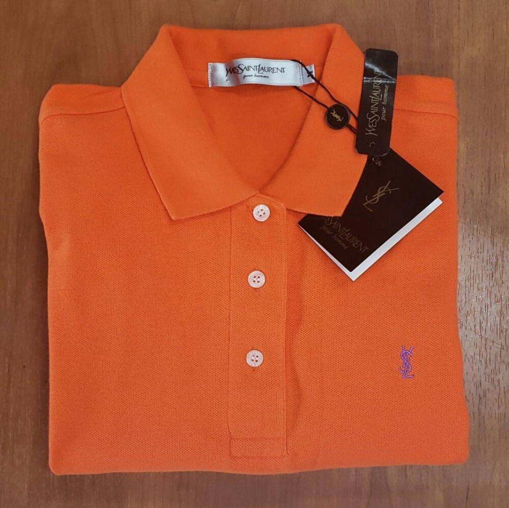 Autentica polo Yves Saint Laurent vintage manica lunga taglia M fondo di magazzino