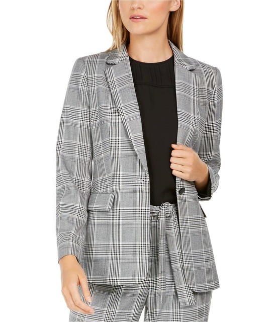 petite plaid blazer