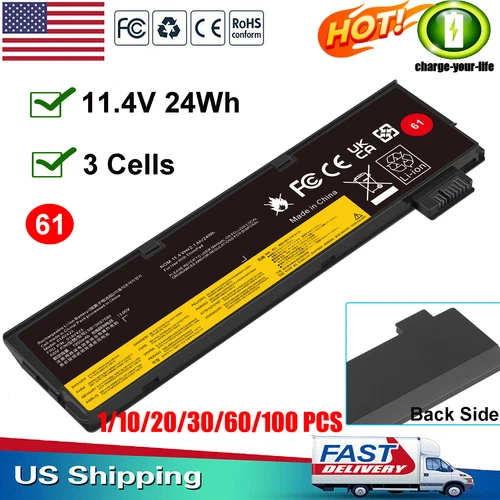 ✅LOT 61 Battery For Lenovo Thinkpad T470 T480 T570 T580 01AV423 01AV452 01AV490