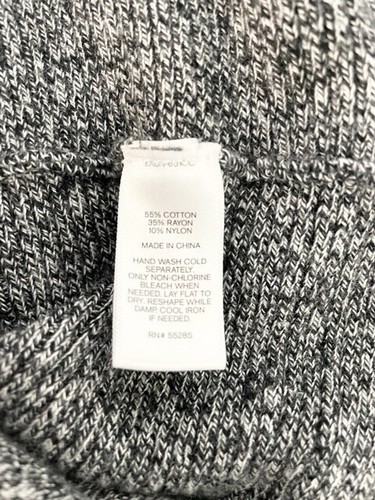 Maglione tunica donna Express maglia taglia XS nero bianco collo barca orlo tondo - Foto 11 di 11
