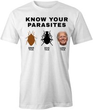 KNOW YOUR PARASITES TShirt Tee Short-Sleeved Cotton FUNNY POLITICAL S1WCA1004