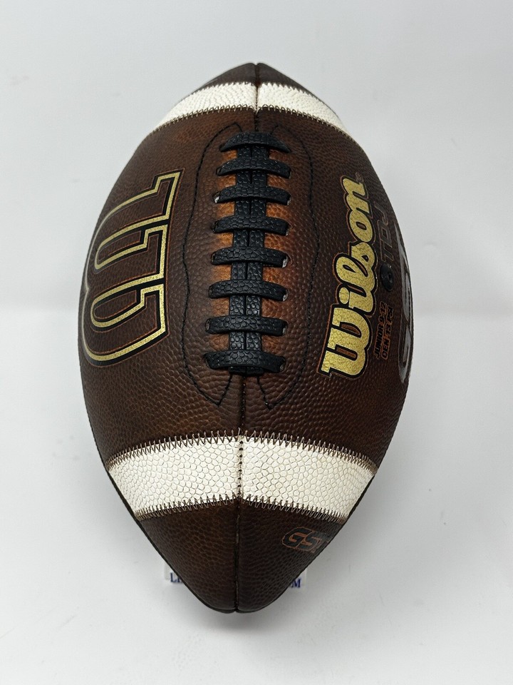 Wilson GST TDJ Junior Size Age 9-12 Leather Football GAME PREPPED - New ...