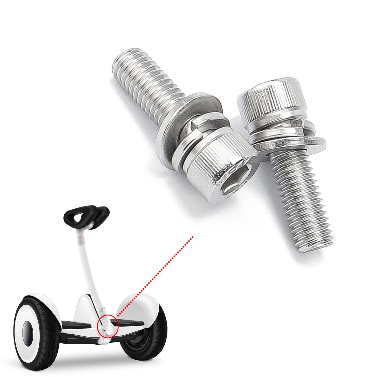 2Pcs Knee Control Bar Screws for Segway Ninebot S Smart Electric