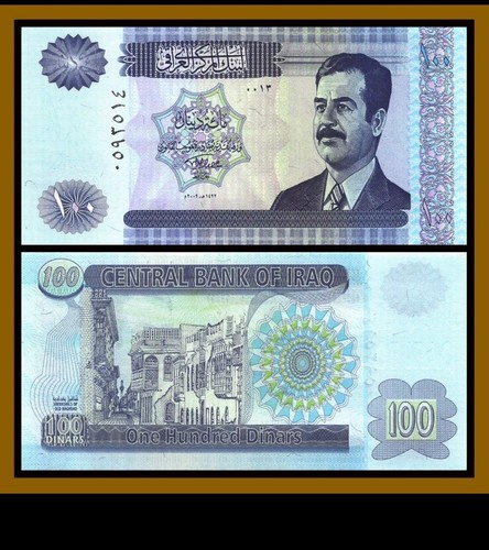 7 Notes Iraq Set Banknotes(5,25,50,50 ,100 250)Saddam Hussien UNC With Tracking - Picture 4 of 9
