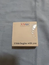 USAir post-it block, unopened/sealed. RARE! USAir Begins With You Vintage