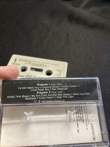 Hank Williams Rare Takes and Radio Cuts Cassette - Imagen 2 de 2