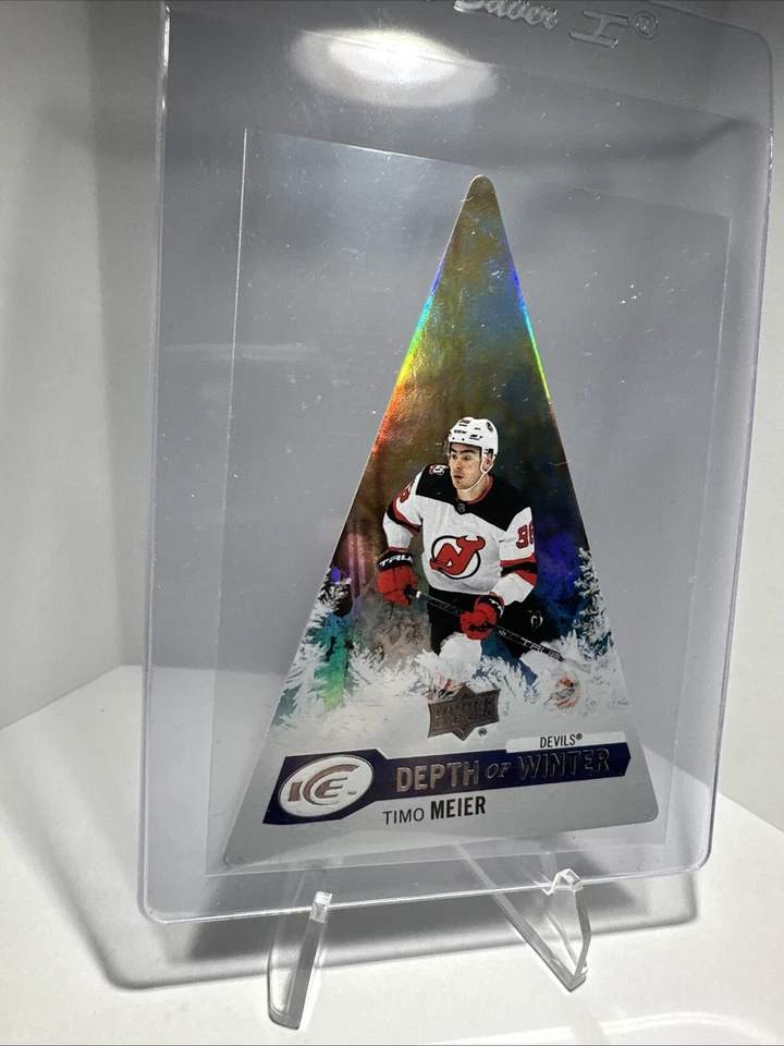 2023-24 UD Ice Depth of Winter Timo Meier #DW-3 New Jersey Devils Insert Card - Image 4 of 4