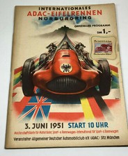 Eifelrennen 1951 Nürburgring, Formel 2, Event brochure, Programmheft, Programma