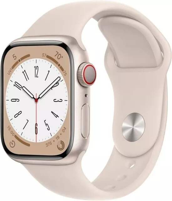 Apple Watch Series 8 GPS A2771 45mm Smart Watch Starlight Gold