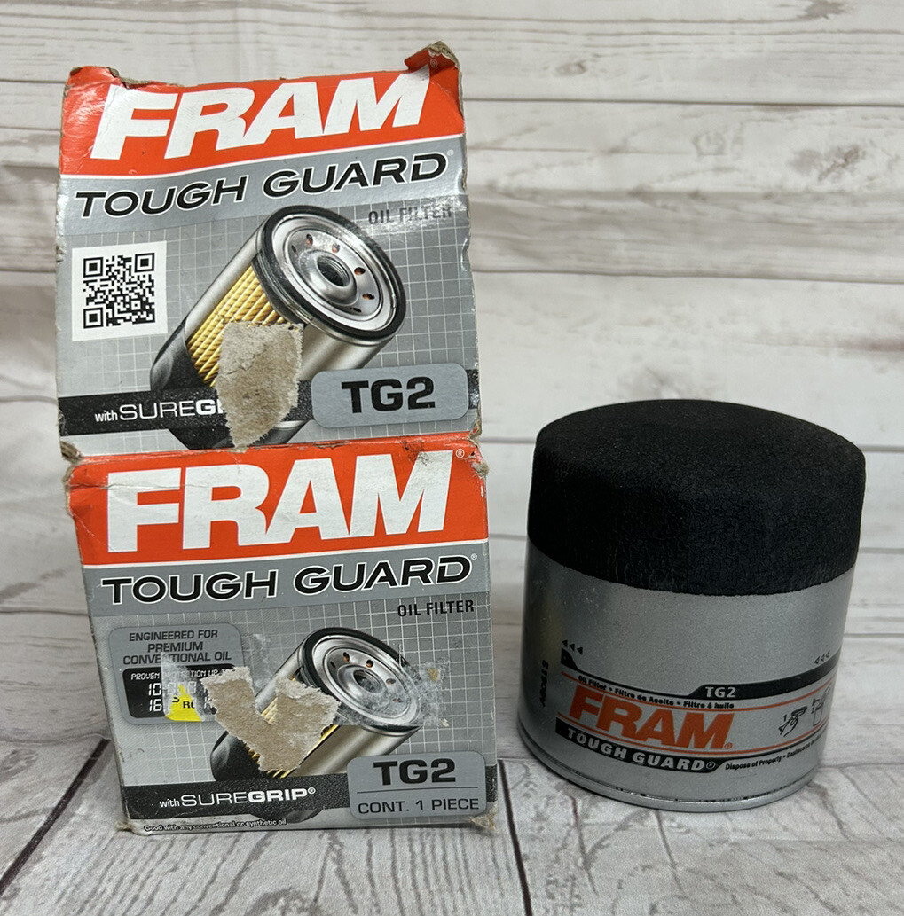 New Old Stock FRAM Tough Guard TG2 Oil Filter (open box) Damaged Box eBay