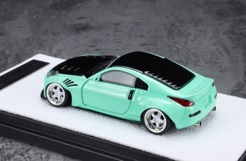 YM 1:64 JDM Green 350Z Pandem Fairlady Sports Model Diecast Resin Car - Picture 8 of 11