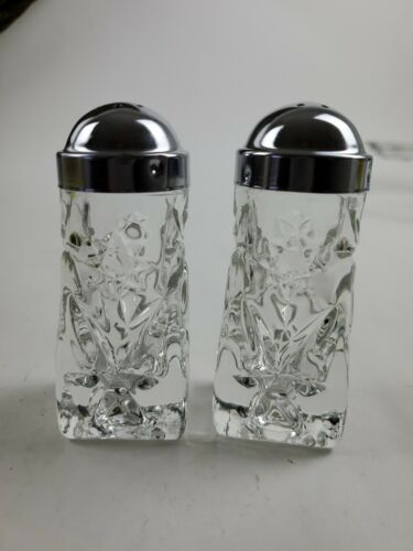 Pair Of Vintage Clear Depression Glass Salt And Pepper Shakers 4" - 第 1/7 張圖片
