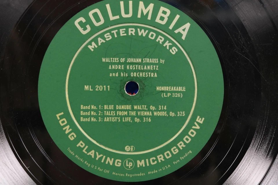 Waltzes Of Johann Strauss Andre Kostelanetz Columbia 78 RPM Record Foto 4 de 4