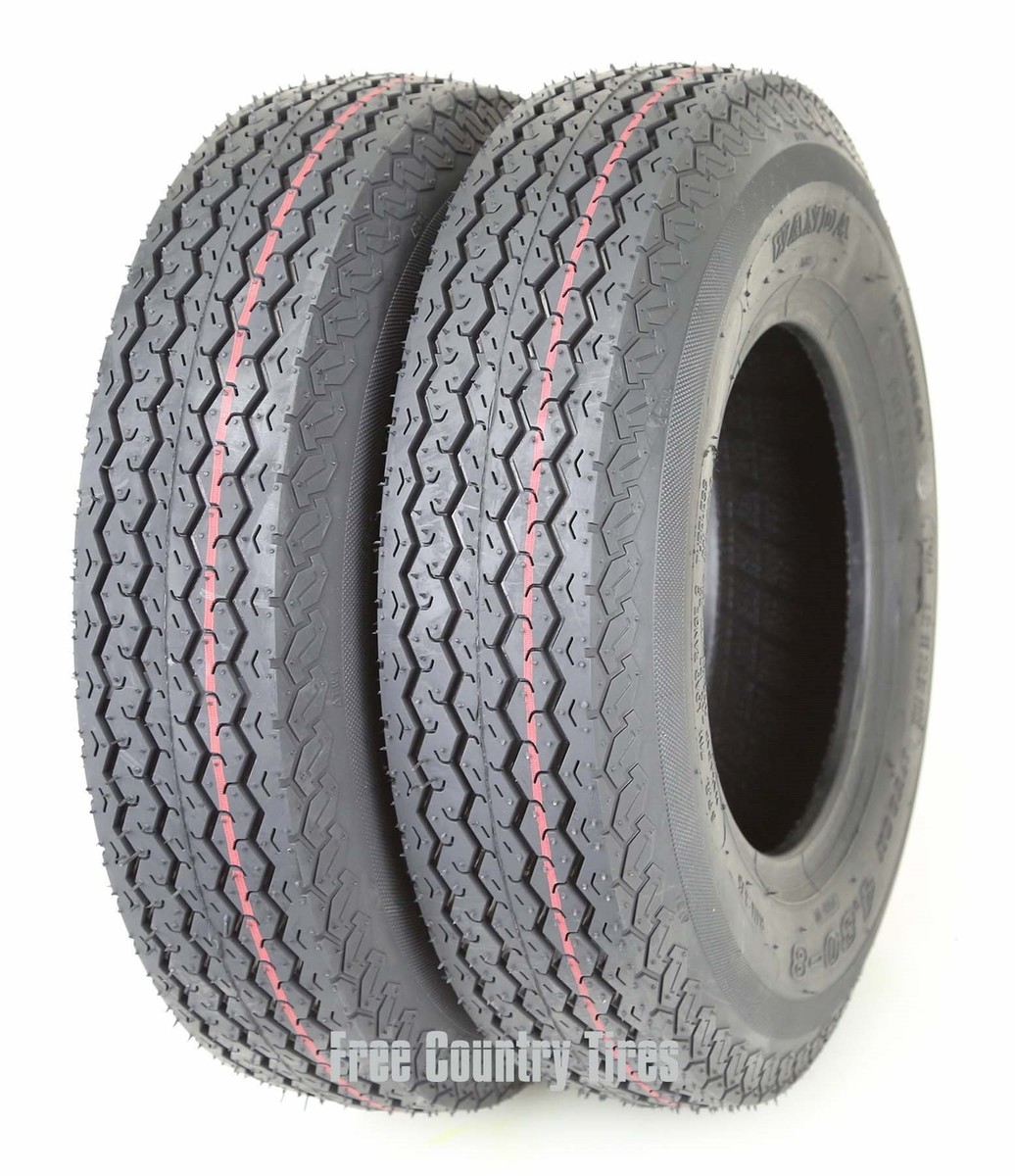 WANDA8インチタイヤ6PR4.80-8C 2PC Trailer Tires 4.80-8 4.8x8 WANDA Highway Boat Motorcycle 6PR