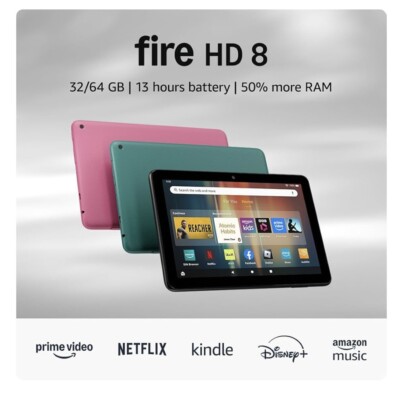 Amazon Fire HD 8 Tablet 8'' HD Display, 3GB 32GB Grau 2024 Release 12 Generation