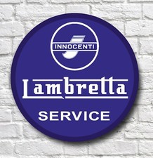 LAMBRETTA SERVICE 2FT LARGE GARAGE SIGN PLAQUE SCOOTER MOPED MODS LIseries 1 2 3