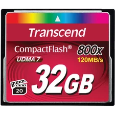 Transcend CompactFlash 32GB 800x Memory Card UDMA  