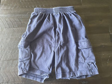 Carter's Kids Boys Navy knit cargo gym shorts pockets Size 7 very gently used