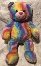 Build A Bear Rainbow Swirl Tie Dye Teddy Bear Plush Stuffed Animal 17  2012