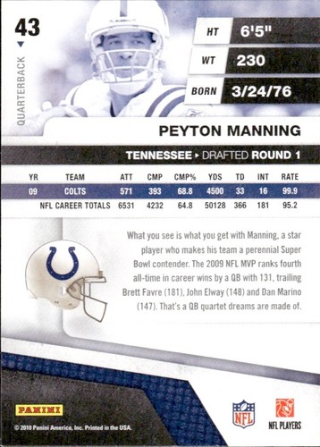 Peyton Manning — Indianapolis Colts/Denver Broncos - You Choose- Multiple Years - Picture 49 of 127