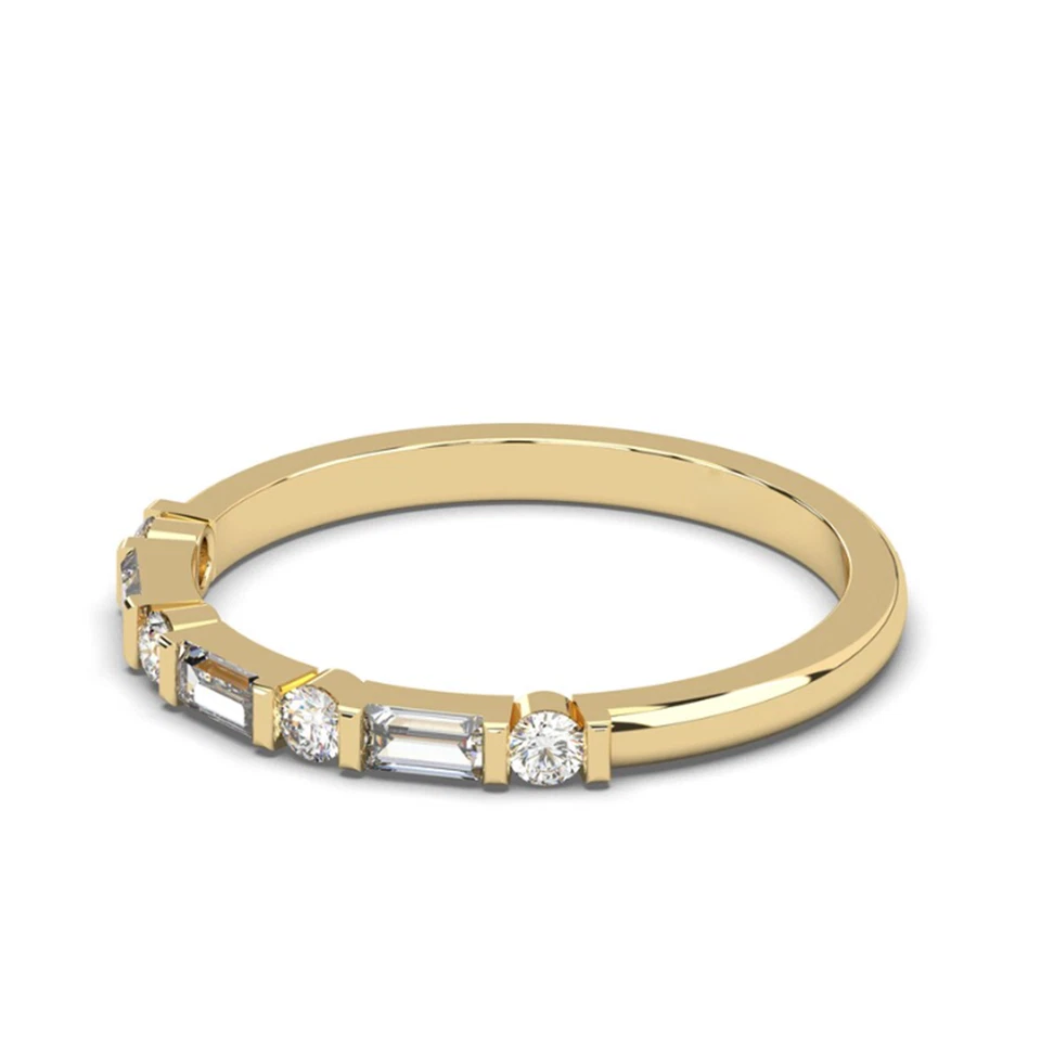 Herren-Ehering aus 14 Karat Gelbgold mit echten Diamanten, rund, 0,25... - Bild 4 von 4