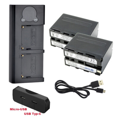 Dual Ladegerät + 2x Akku für Sony NP-FM500H AC-SQ950D AC-VQ50 BC-VM50 DCC-L50B