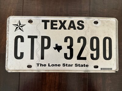 TEXAS LICENSE PLATE ( CTP 3290 ) THE LONE STAR STATE EXPIRED Texas Star State