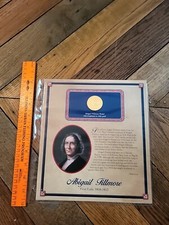 Abigail Fillmore Medal Electroplated in 24kt Gold - First Lady 1850-1853
