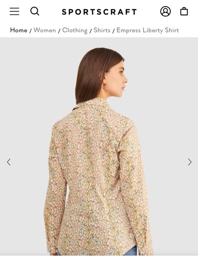 SPORTSCRAFT & LIBERTY MABELLE Pink/Blue Floral Cotton Blouse Shirt 6AUST-UK/2US - Picture 18 of 19