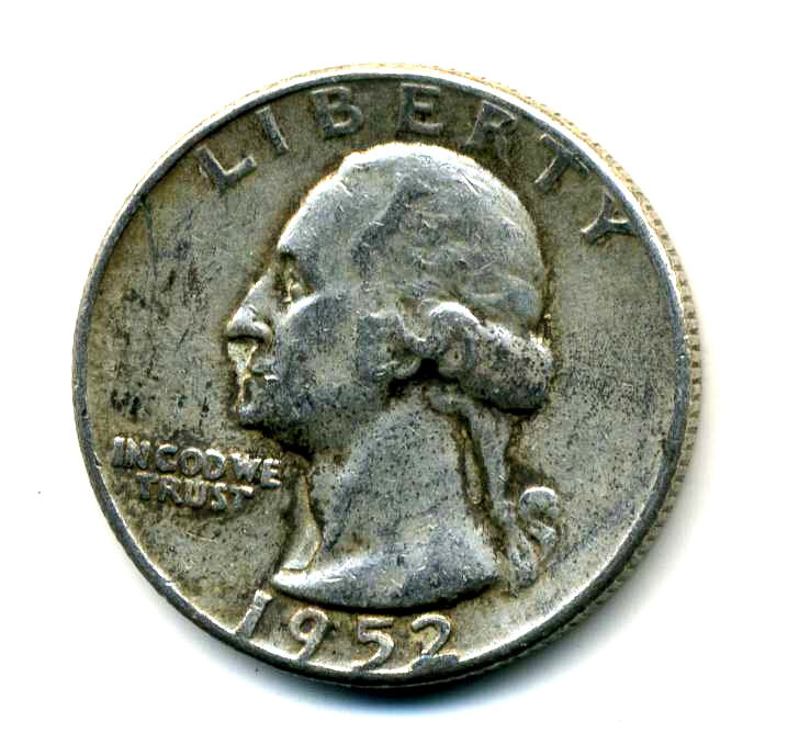 1952 P Washington Quarter 90% SILVER AMERICAN US 25 Cent U.S OLD Nice Coin #7617