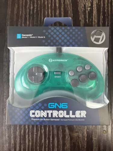 GEN - GN6 PREMIUM CONTROLLER FOR GENESIS (MERMAID GREEN)