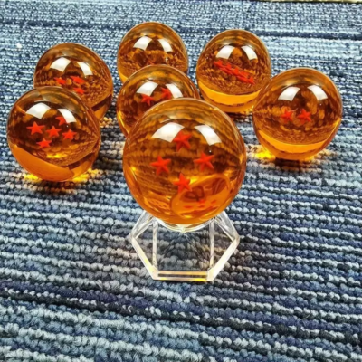 Set De 7 Boules Décoratives Dragon Ball Z - 4.3 Cm - Style Rétro Avec Supports