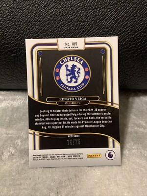 2024-25 PANINI SELECT PREMIER LEAGUE RENATO VEIGA #185 RC ORANGE