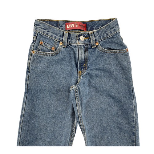 Levi’s 550 Boys Jeans Size 8 Reg 24x22 Blue Relaxed Fit Tapered Leg Cotton Denim - Picture 5 of 9