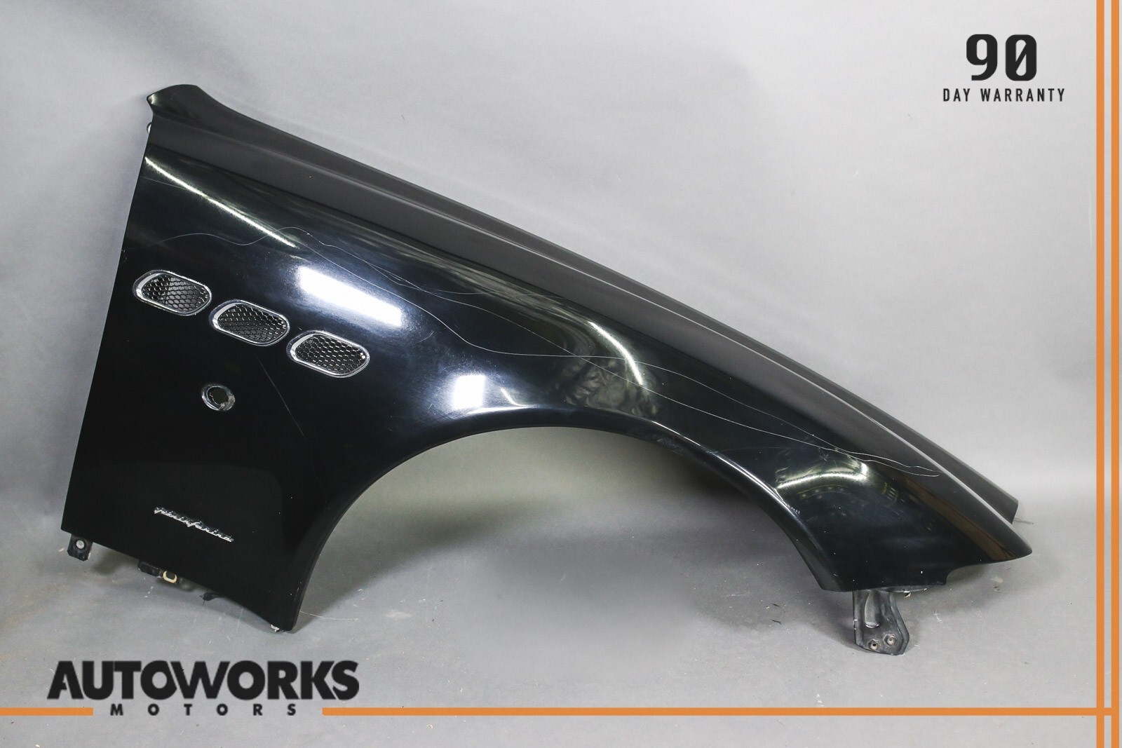 03-13 Maserati Quattroporte M139 Right Passenger Side Fender Wing Black OEM