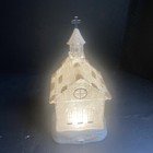 Christmas Snow Globe Church Light Up Glitter 10.75"