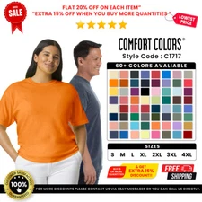 Comfort Colors C1717 Unisex Cotton Short Sleeves Garment Dyed Tee T-Shirt