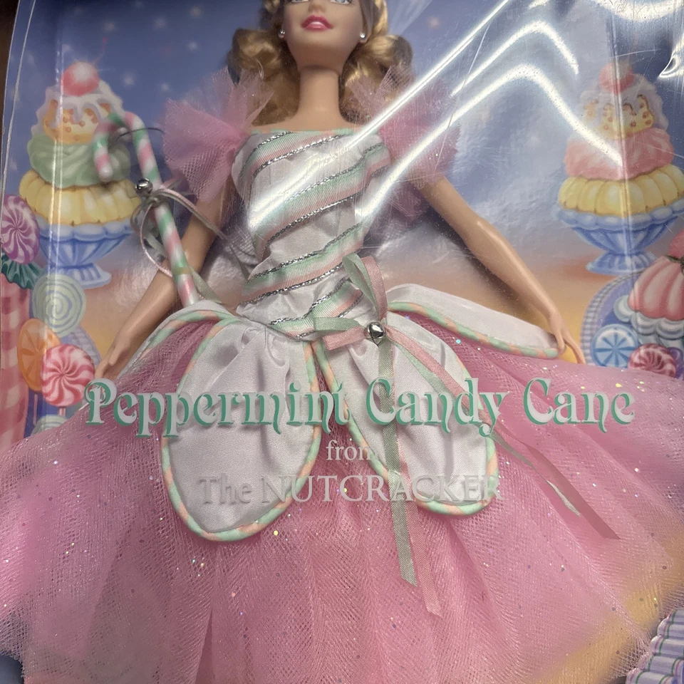 Barbie Peppermint Candy Cane Doll from The Nutcracker 2002 Mattel 57578 - Image 2 of 4
