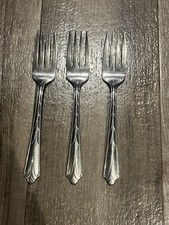 Lot of Three EK CO 18-8 Stainless Steel Forks Made in USA