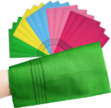 15 Pcs Korean Exfoliating Mitt, 9 5.5 in Gentle Exfoliating Korean Scrub Mitt, L