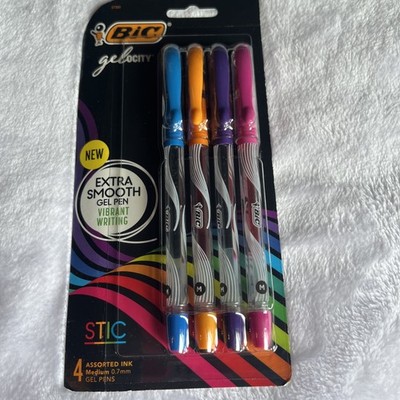 BIC Gelocity STIC Gel Pens ASSORTED INKS Medium Point 0.7mm 37361 New Sealed