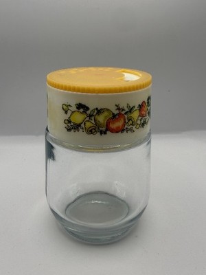 Vintage Corning Ware Glass Gemco Spice of Life Jar Spice Shaker / Toothpick Hold