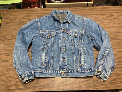 Vintage Levis Type iii blanket lined denim trucker jacket, 70s-80s, size medium.