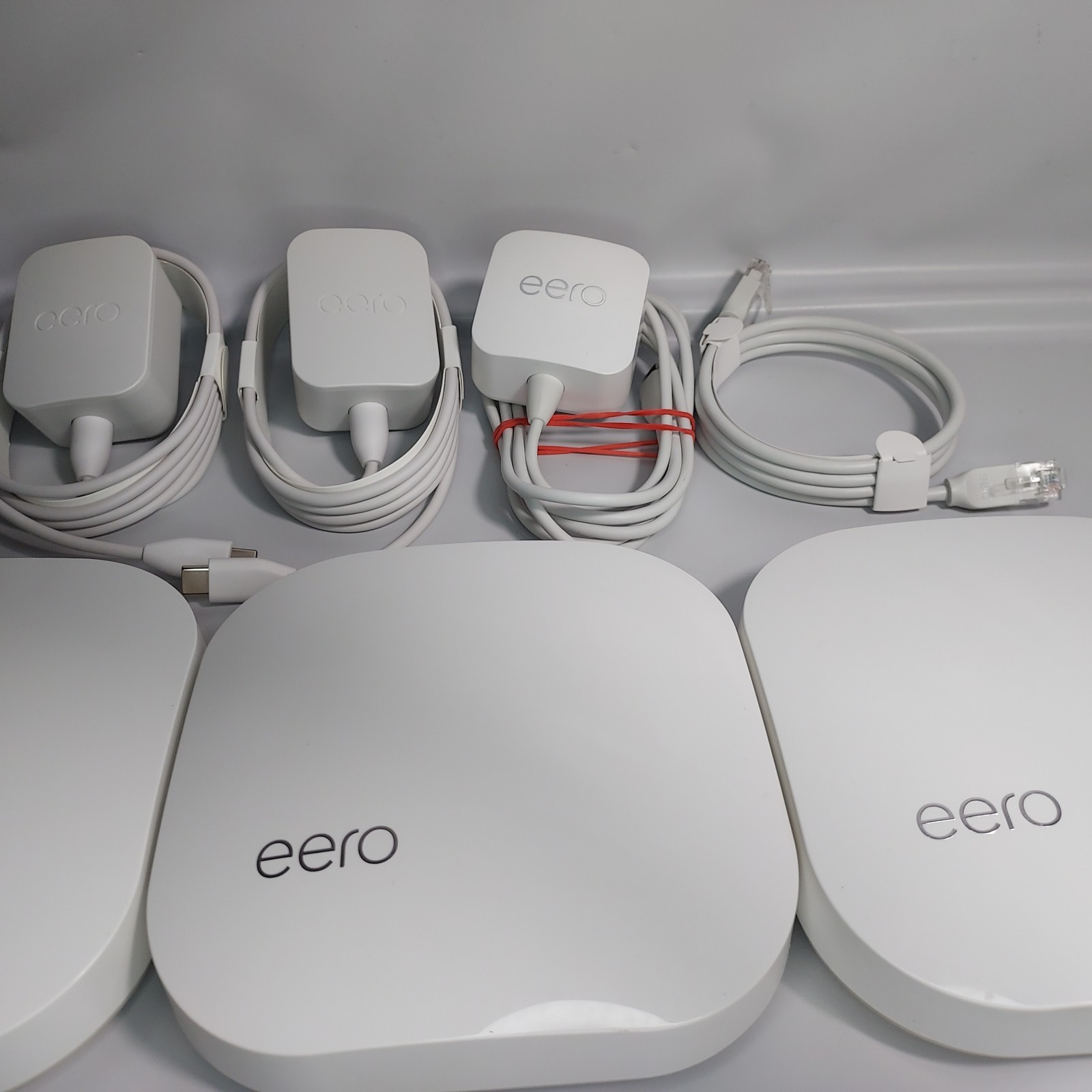LOT OF 4 Eero Pro 2nd Generation B010001 AC Mesh Routers - Tested & Working! 