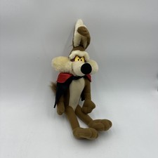 Looney Tunes Wile E Coyote Seated w/ Dracula Cape Plush Stuffed Animal 1998