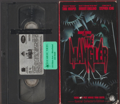 The Mangler VHS Robert England / Stephen King 1995 HORROR