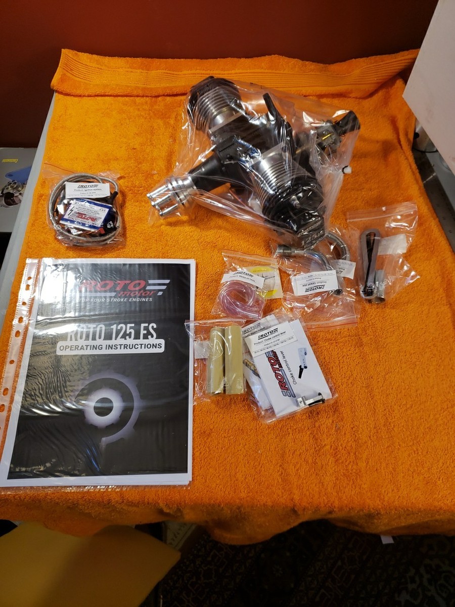 Roto Motor - Roto 125 FS Twin RC Gas Motor W/throttle Servo - NIB