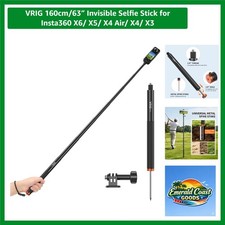 160cm Invisible Selfie Stick for 360 Cameras - Perfect for Creative Vloggers