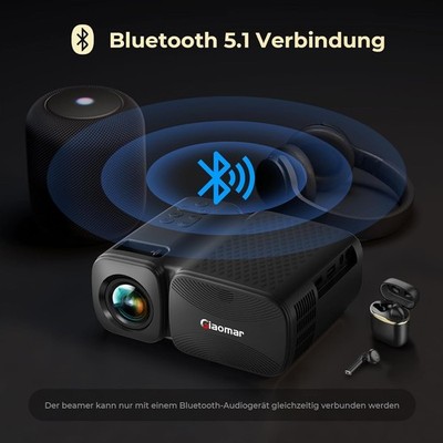 Giaomar C11 Vidéoprojecteur WiFi Bluetooth  5G/2.4G  720P HD