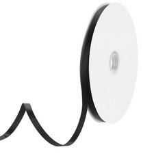 1/4" 65 Yard Double Faced Solid Satin Ribbon Polyester Fabric Black